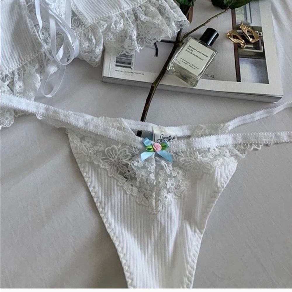 For Love And Lemons White Lace Panties